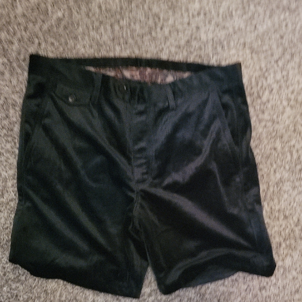 Men's Black Flat Front Shorts